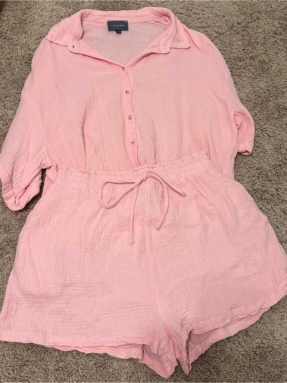 Matching 2 Piece Set - Bubble Gum Pink 100% Cotton
